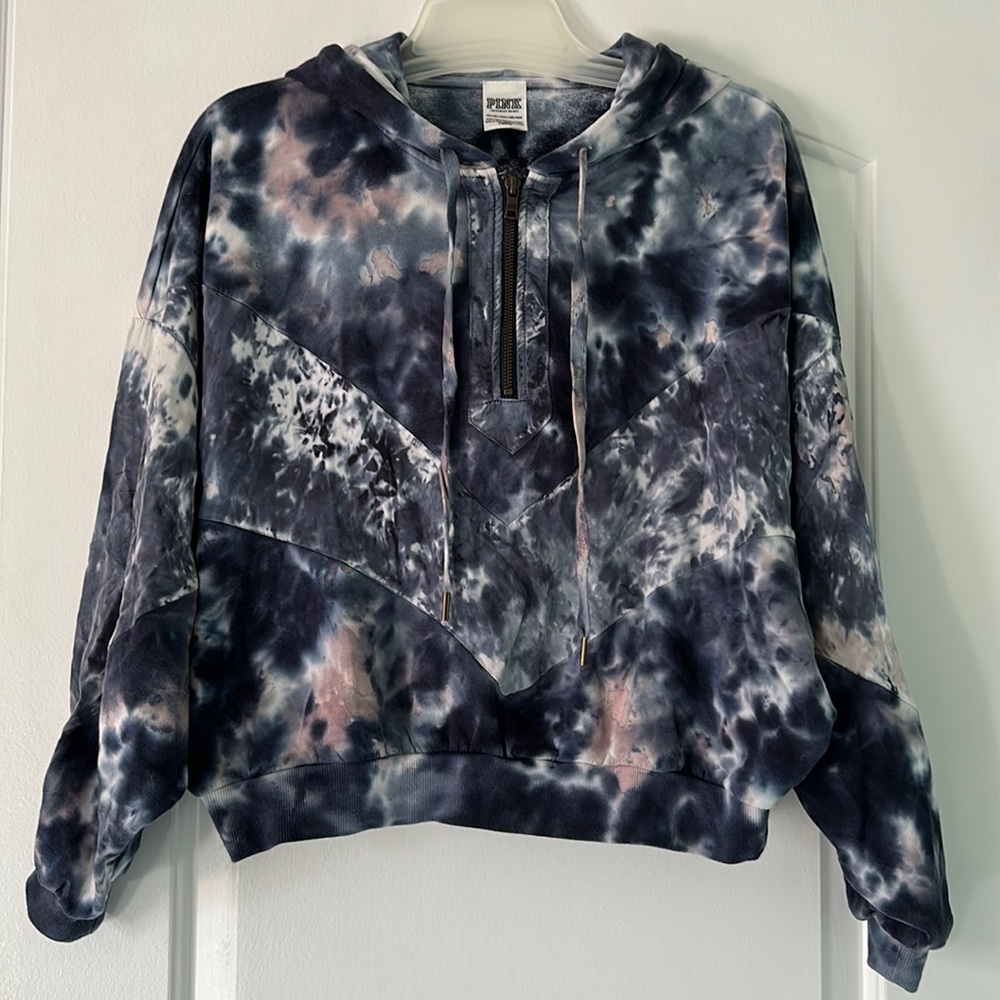 Victoria’s Secret PINK Tie Dye Half Zip Hoodie